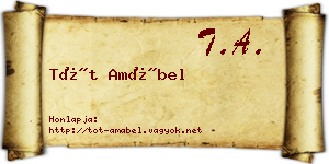Tót Amábel névjegykártya